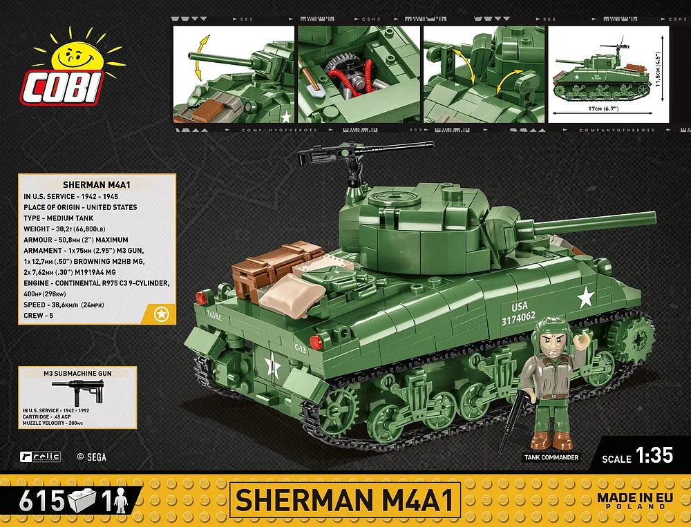 COBI 3044 Sherman M4A1