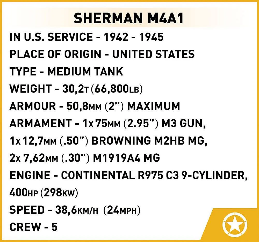 COBI 3044 Sherman M4A1