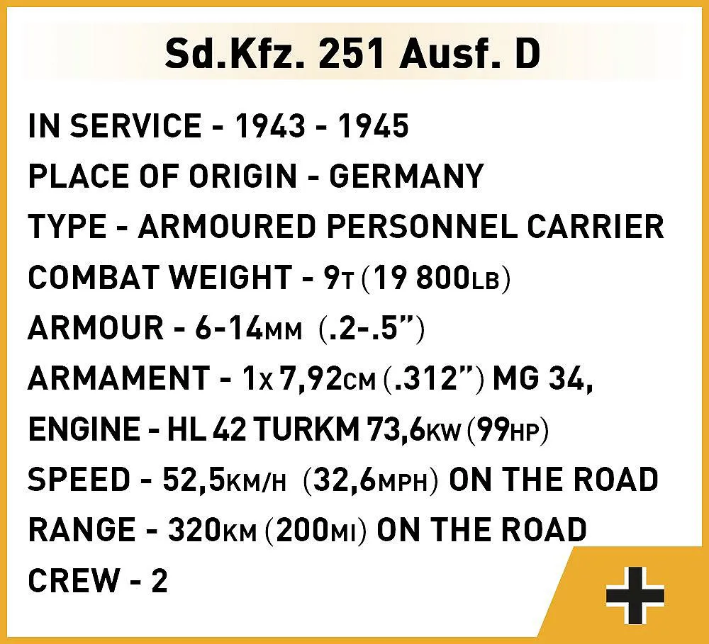 COBI 3049 Sd.Kfz. 251 Ausf.D