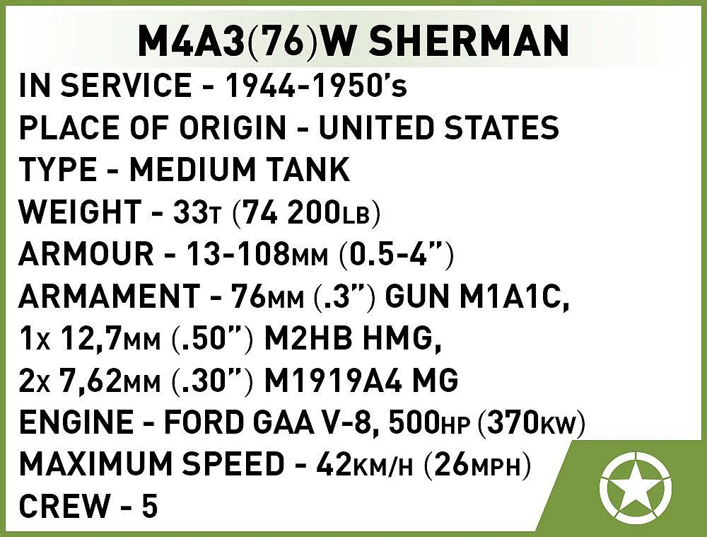COBI 3089 M4A3 Sherman
