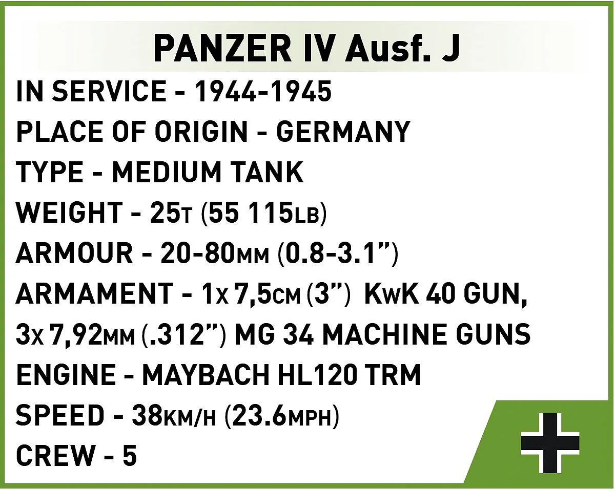 COBI 3097 Panzer IV Ausf. J