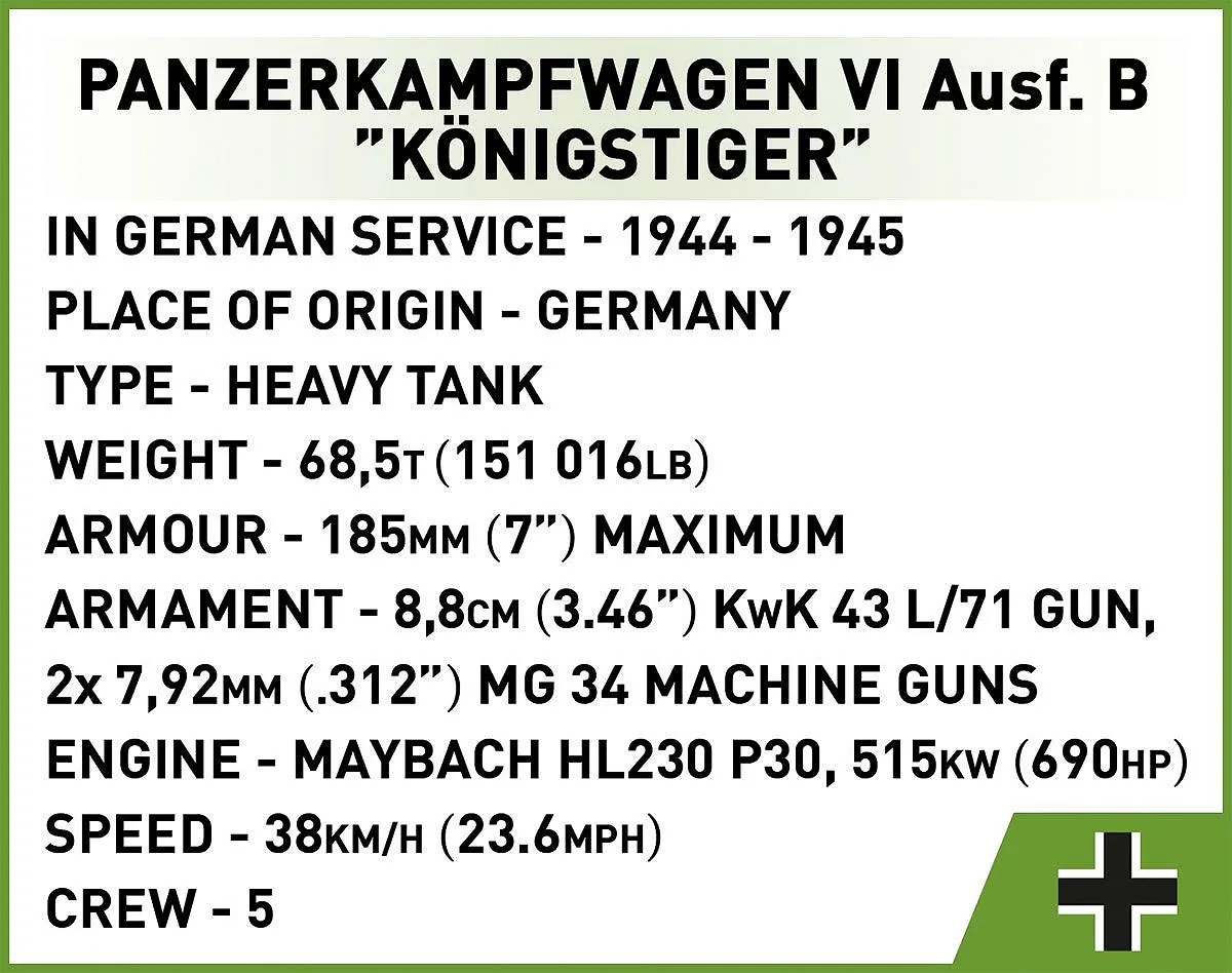 COBI 3113 Panzer VI Ausf. B Königstiger
