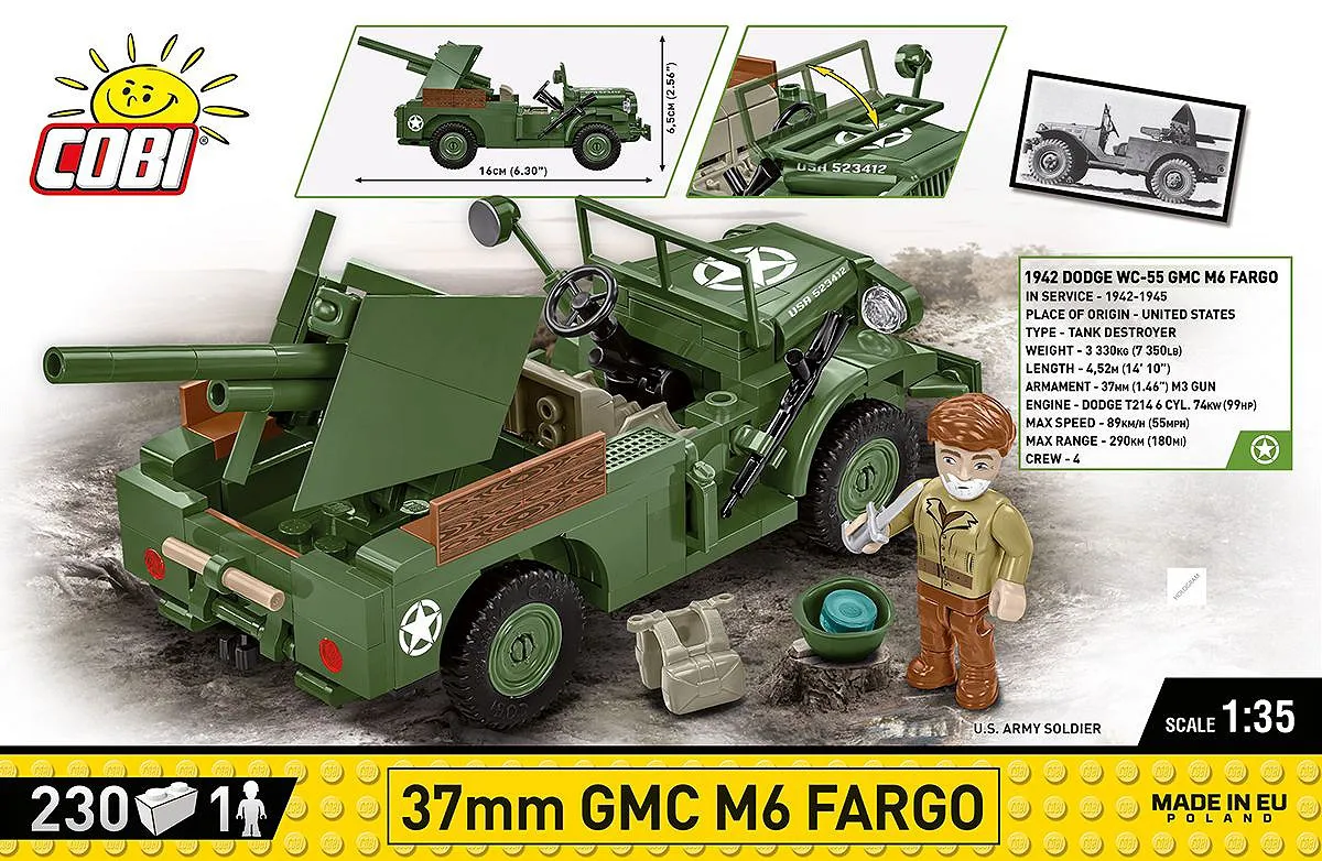 COBI 3116 37 mm GMC M6 Fargo