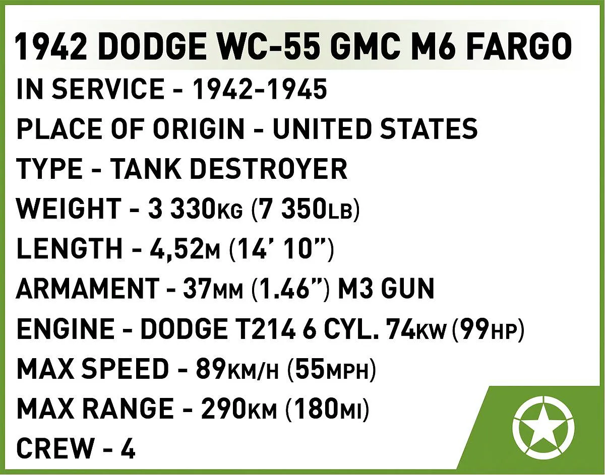 COBI 3116 37 mm GMC M6 Fargo