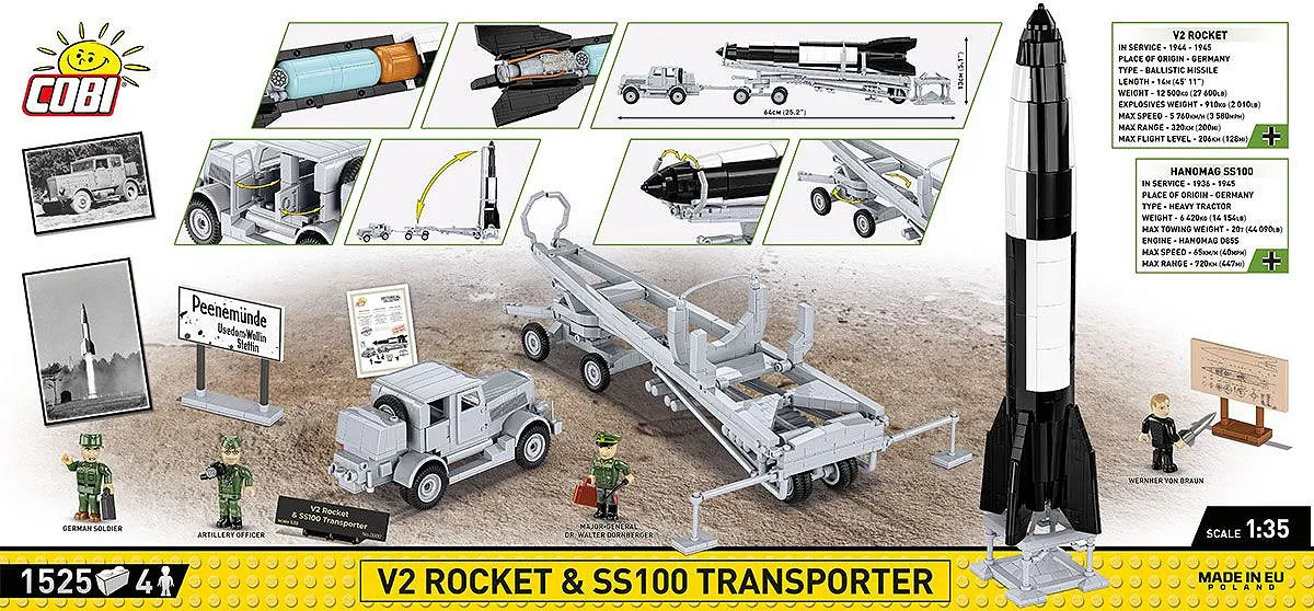 COBI 3119 V2 Rocket & SS100 Transporter - Limited Edition