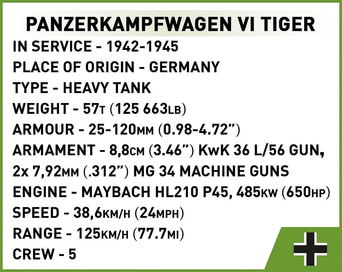 COBI 3122 Panzerkampfwagen VI Tiger - Limitierte Edition