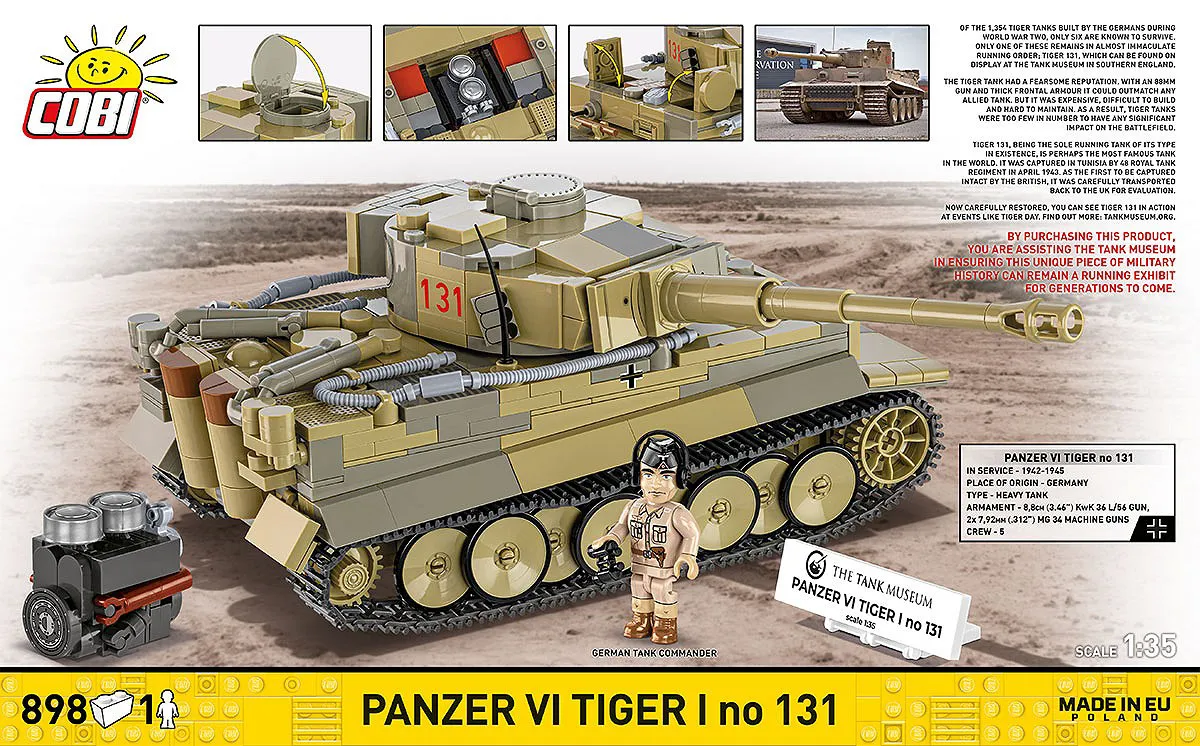 COBI 3123 Panzer VI Tiger I no 131