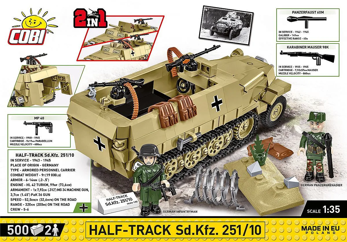 COBI 3130 Half-Track Sd.Kfz. 251/10