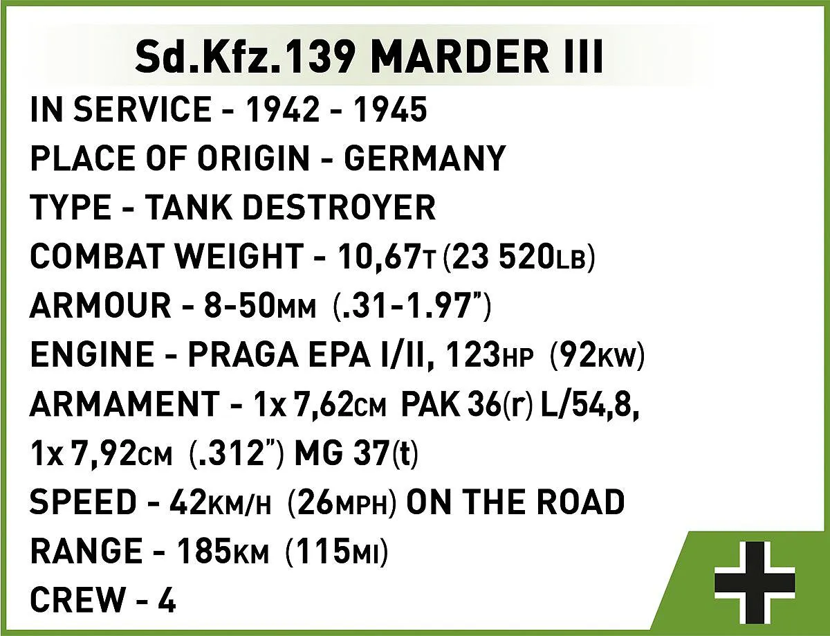 COBI 3131 Sd.Kfz.139 Marder III