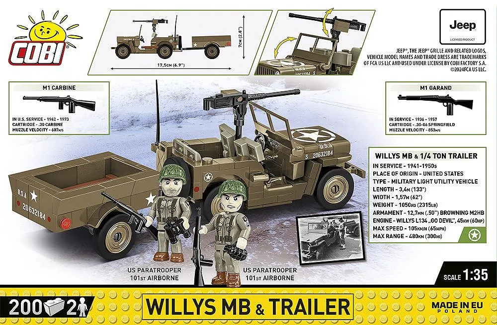 COBI 3132 Willys MB & Anhänger
