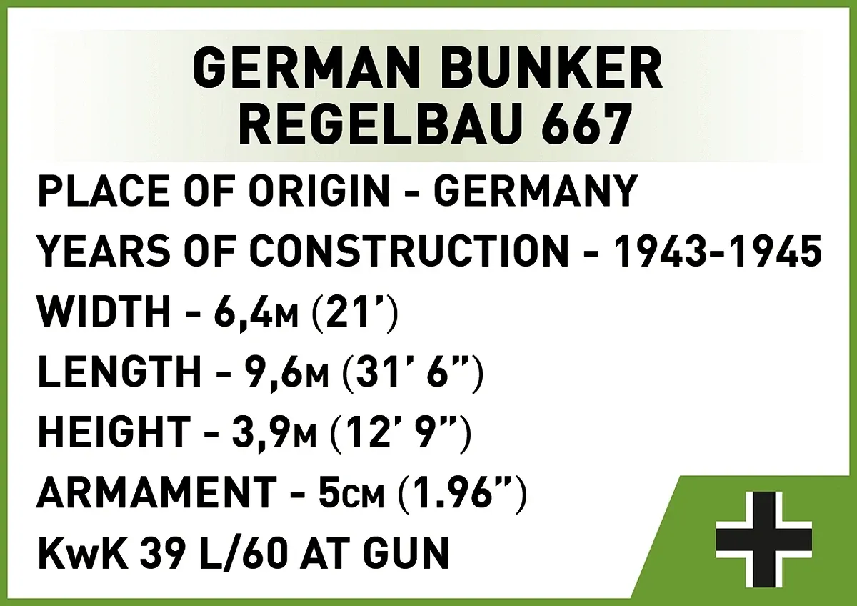 COBI 3136 German Bunker Regelbau 667