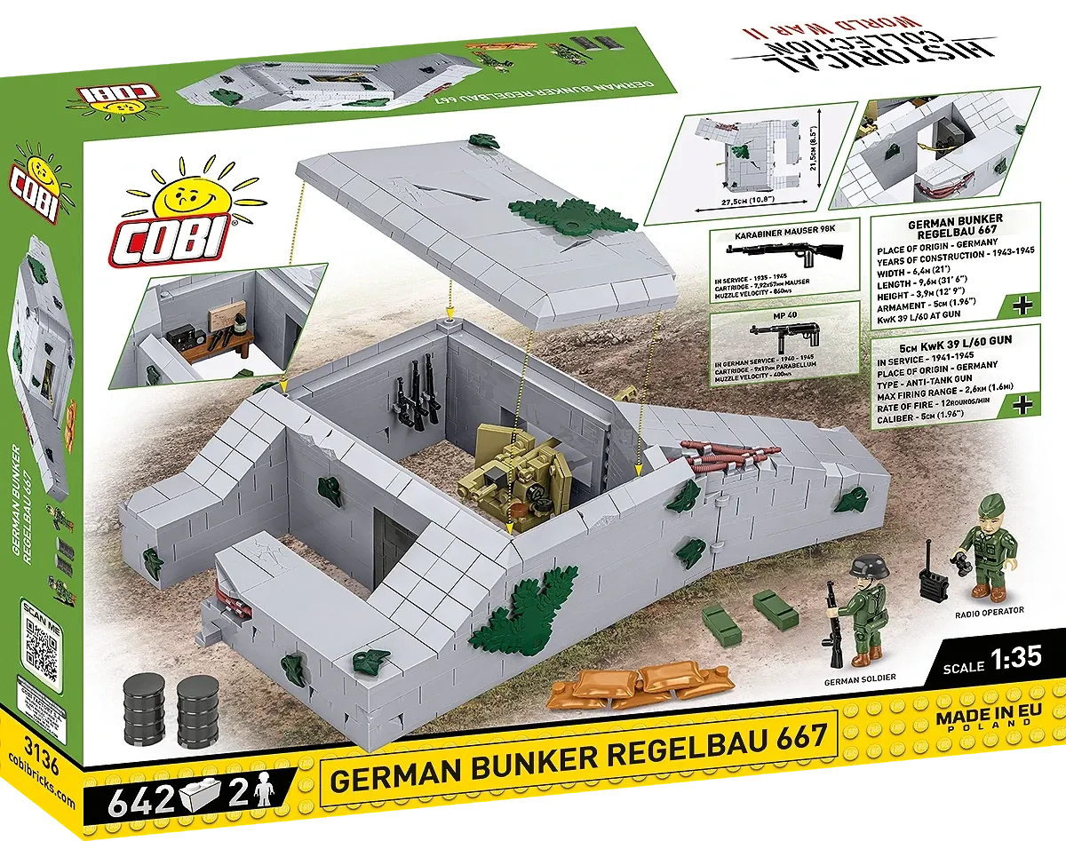 COBI 3136 German Bunker Regelbau 667