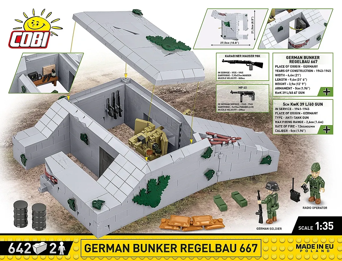 COBI 3136 German Bunker Regelbau 667