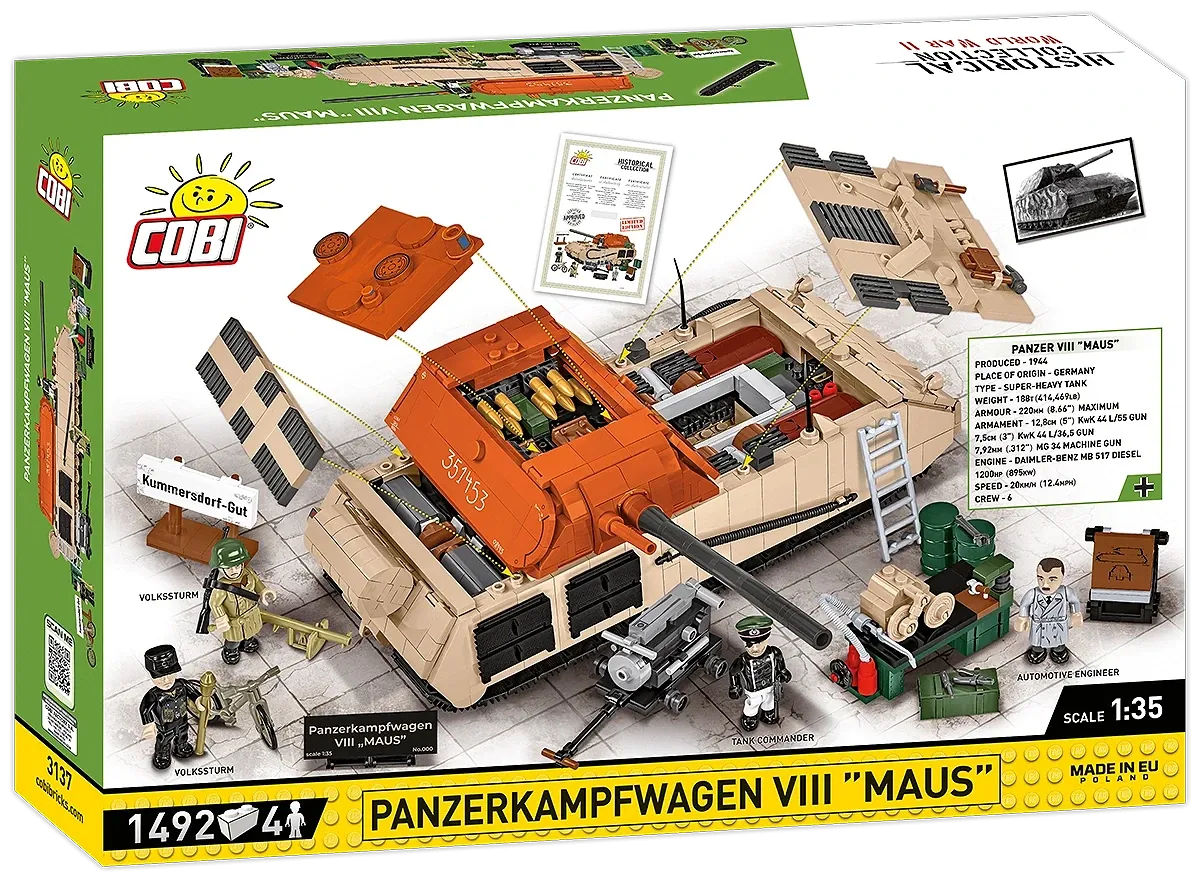 COBI 3137 Panzerkampfwagen VIII Maus - Limited Edition