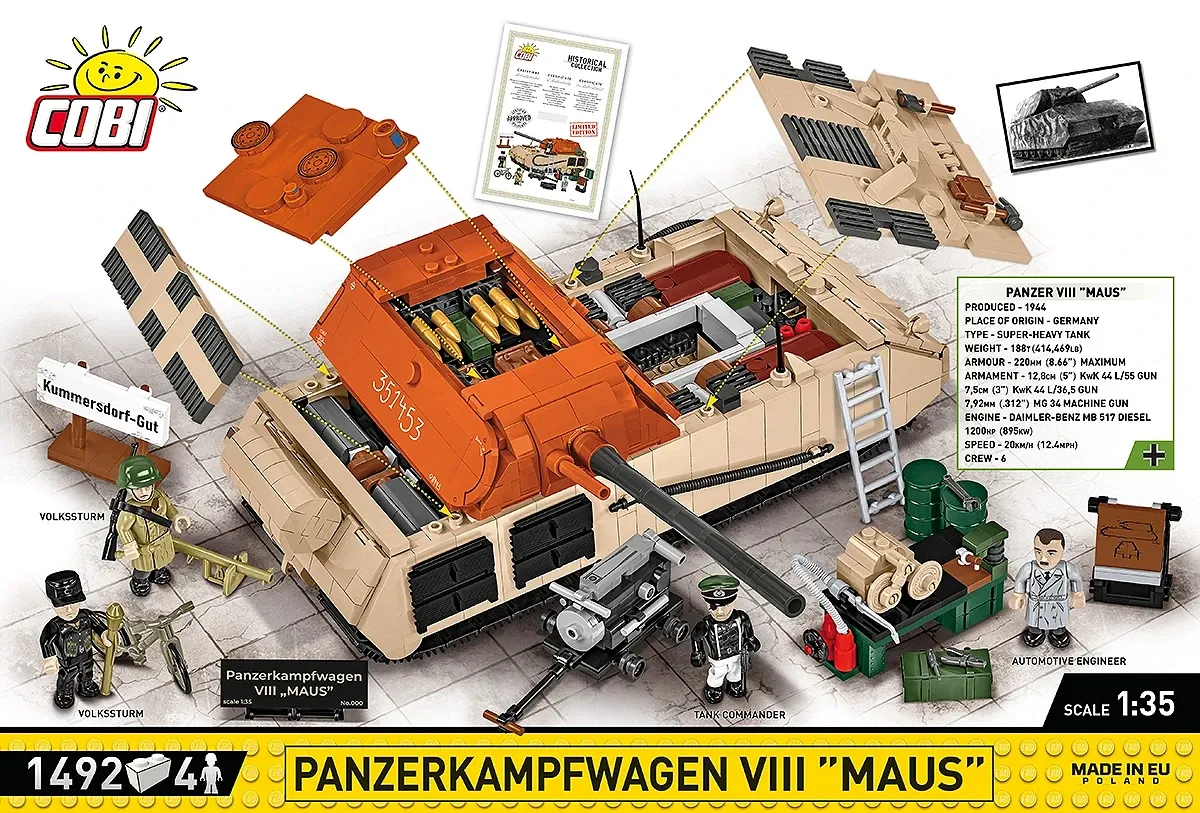 COBI 3137 Panzerkampfwagen VIII Maus - Limited Edition