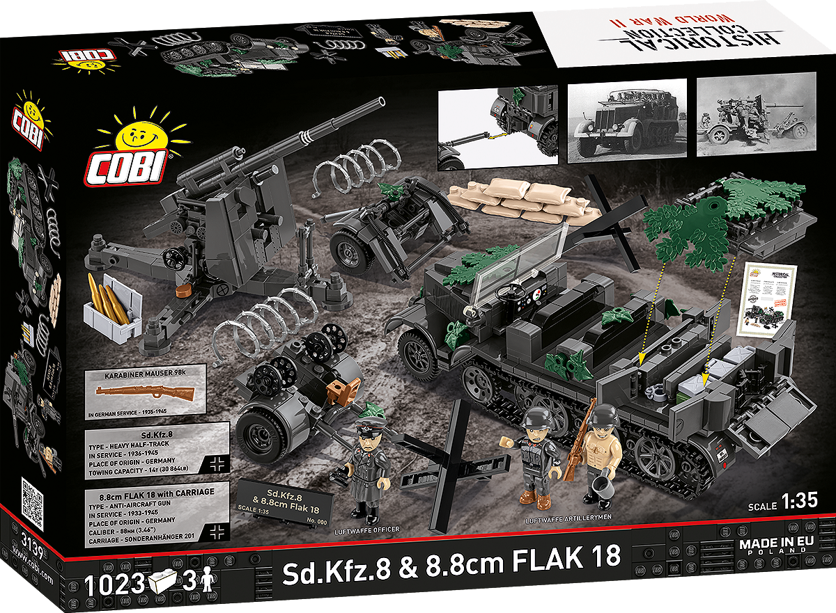 COBI 3139 Sd.Kfz.8 & 8.8 cm Flak18 - Limited Edition