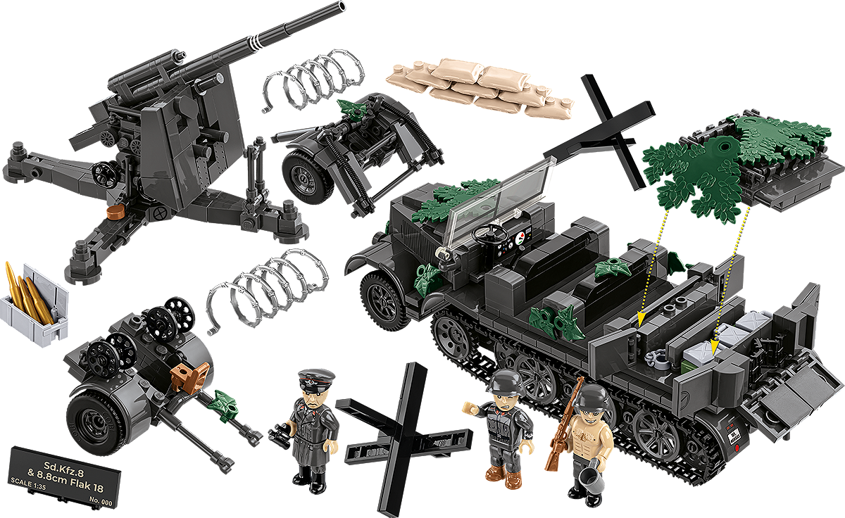 COBI 3139 Sd.Kfz.8 & 8.8 cm Flak18 - Limited Edition