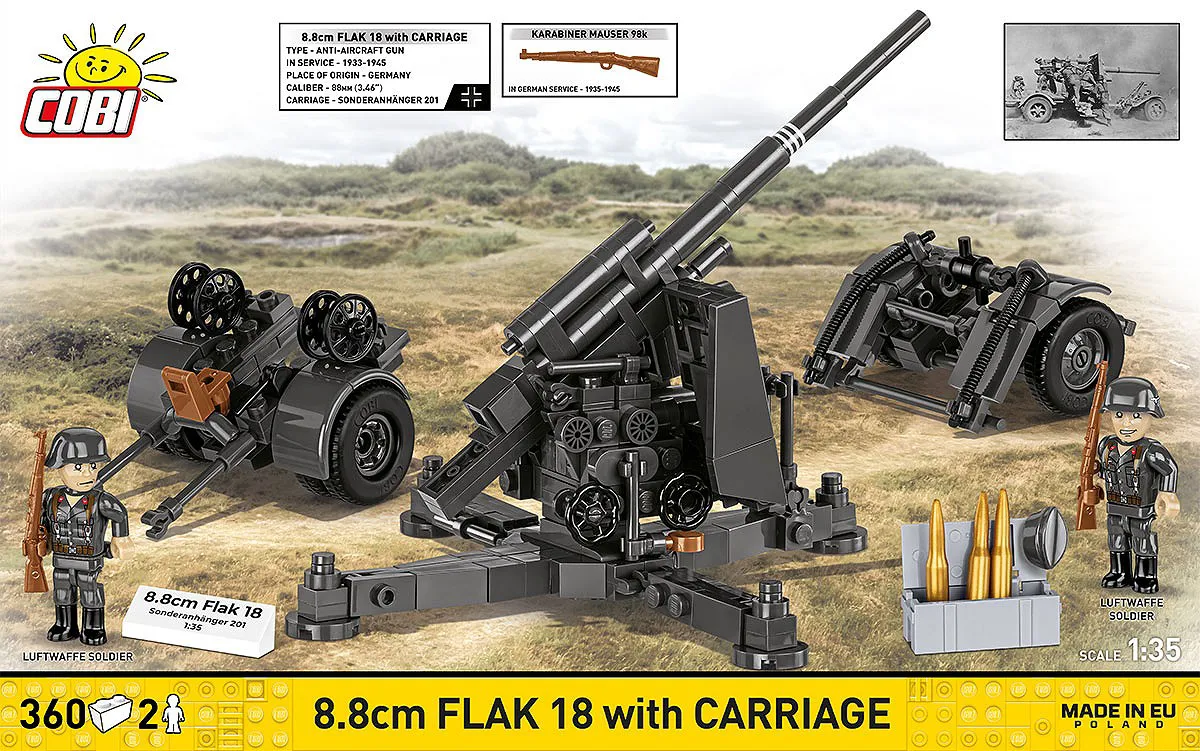 COBI 3140 8,8 cm Flak 18 mit Lafette