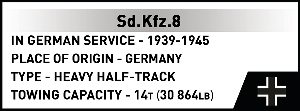 COBI 3143 Sd.Kfz.8 Schlepper 8.8 cm Flak 36
