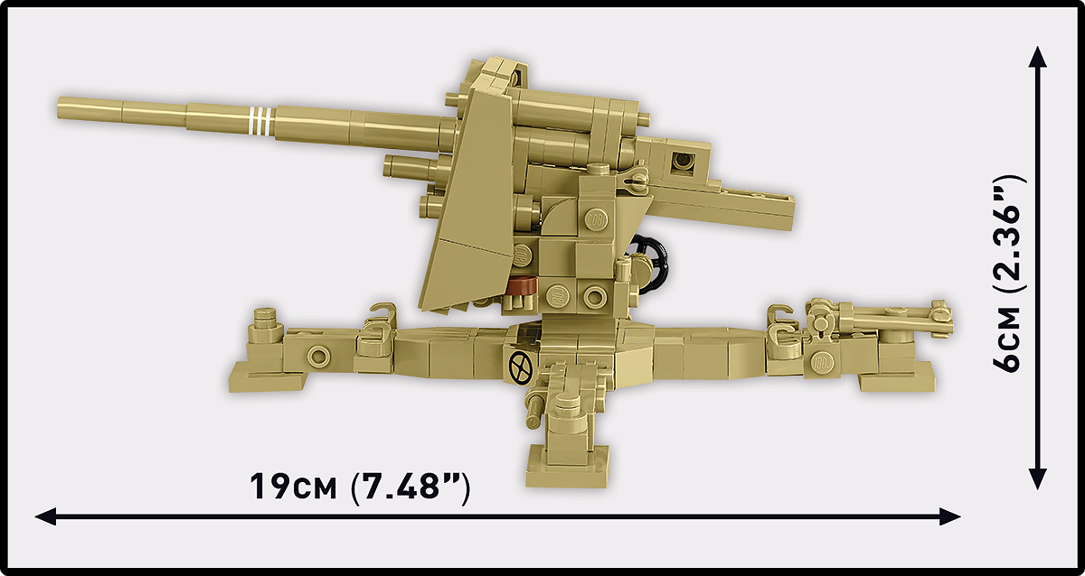 COBI 3143 Sd.Kfz.8 Schlepper 8.8 cm Flak 36