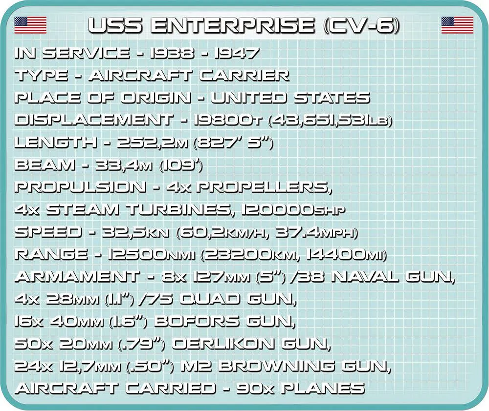 COBI 4815 USS Enterprise (CV-6)