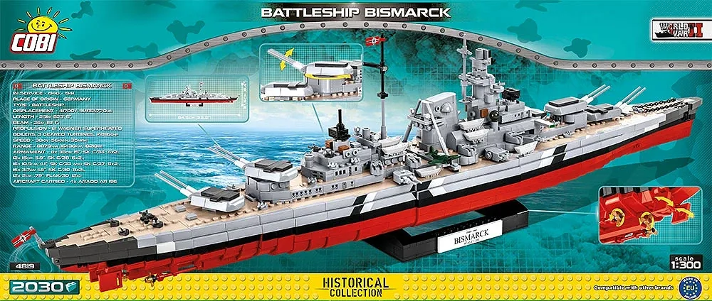 COBI 4819 Schlachtschiff Bismarck