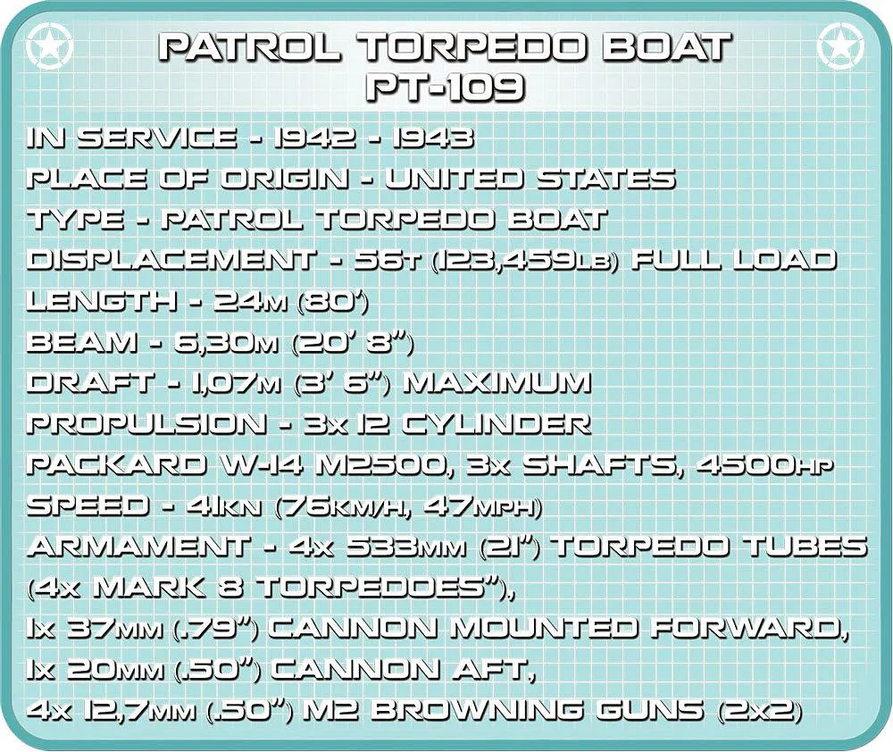 COBI 4824 Patrol Torpedo Boat PT-109 - Limited Edition