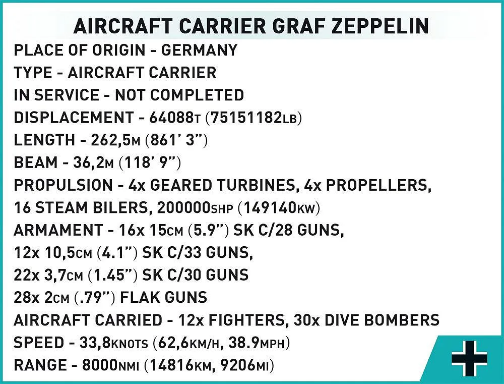 COBI 4826 Aircraft Carrier Graf Zeppelin
