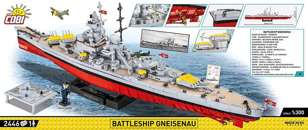 COBI 4834 Schlachtschiff Gneisenau - Limited Edition