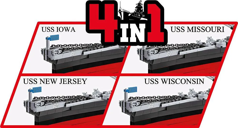 COBI 4836 Iowa-Class Battleship (4in1) - Executive Edition