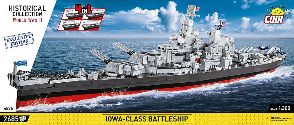 COBI 4836 Iowa-Class Battleship (4in1) - Executive Edition