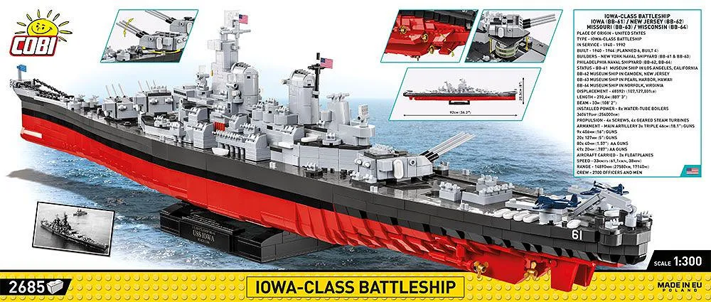 COBI 4836 Iowa-Class Battleship (4in1) - Executive Edition