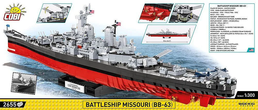 COBI 4837 Battleship Missouri (BB-63)