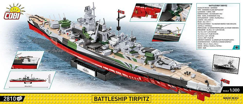 COBI 4839 Battleship Tirpitz