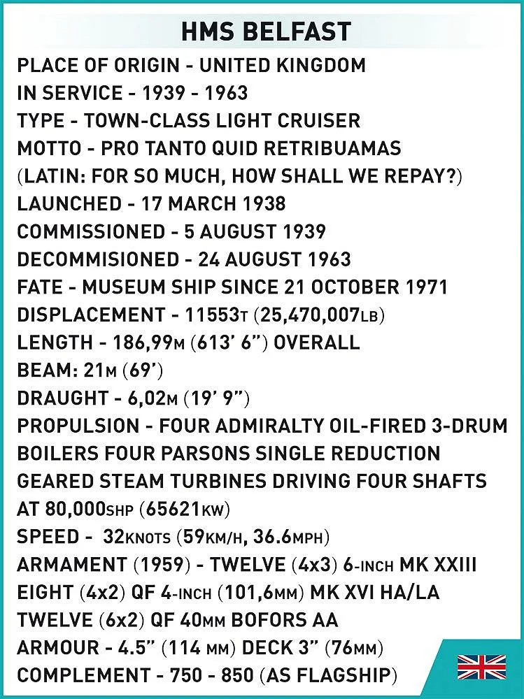 COBI 4844 HMS Belfast