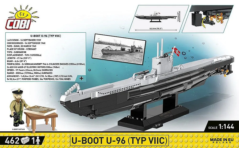COBI 4845 U-Boot U-96 Typ VIIC - Limitierte Edition