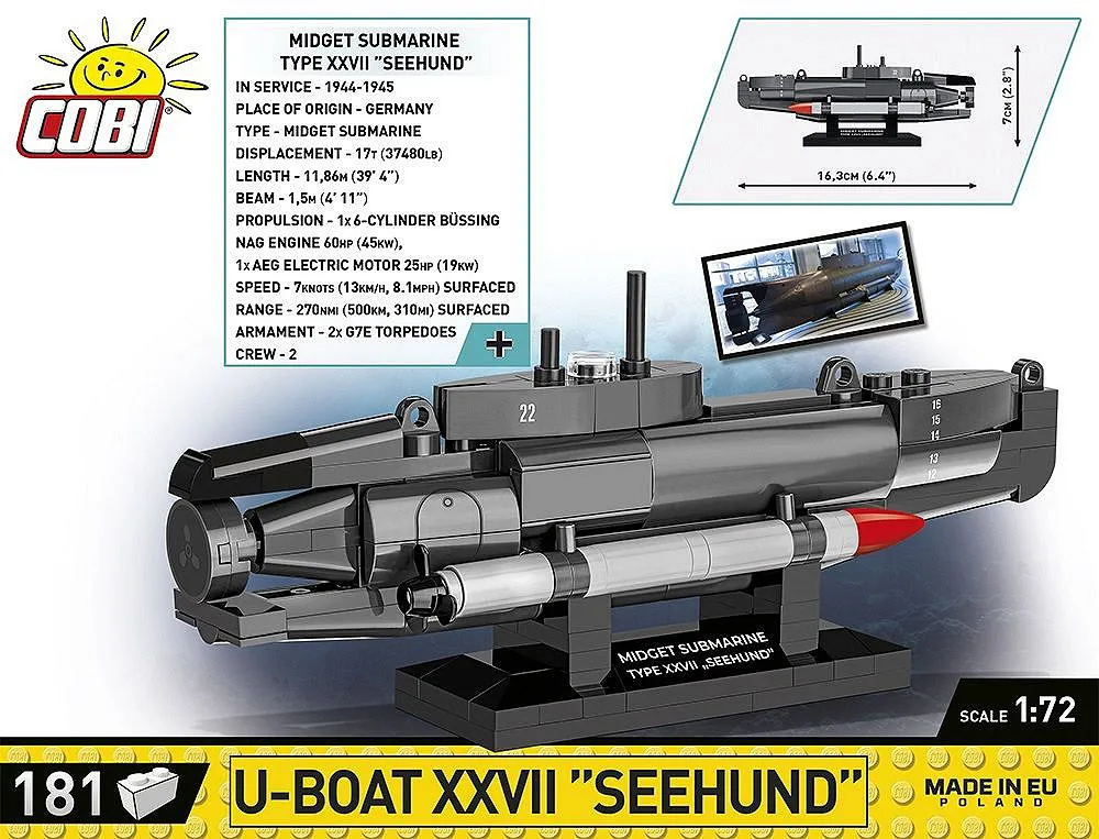 COBI 4846 COBI 4846 U-Boot XXVII Seehund
