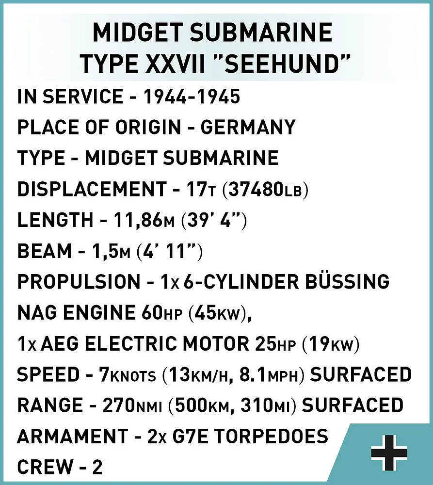 COBI 4846 COBI 4846 U-Boot XXVII Seehund