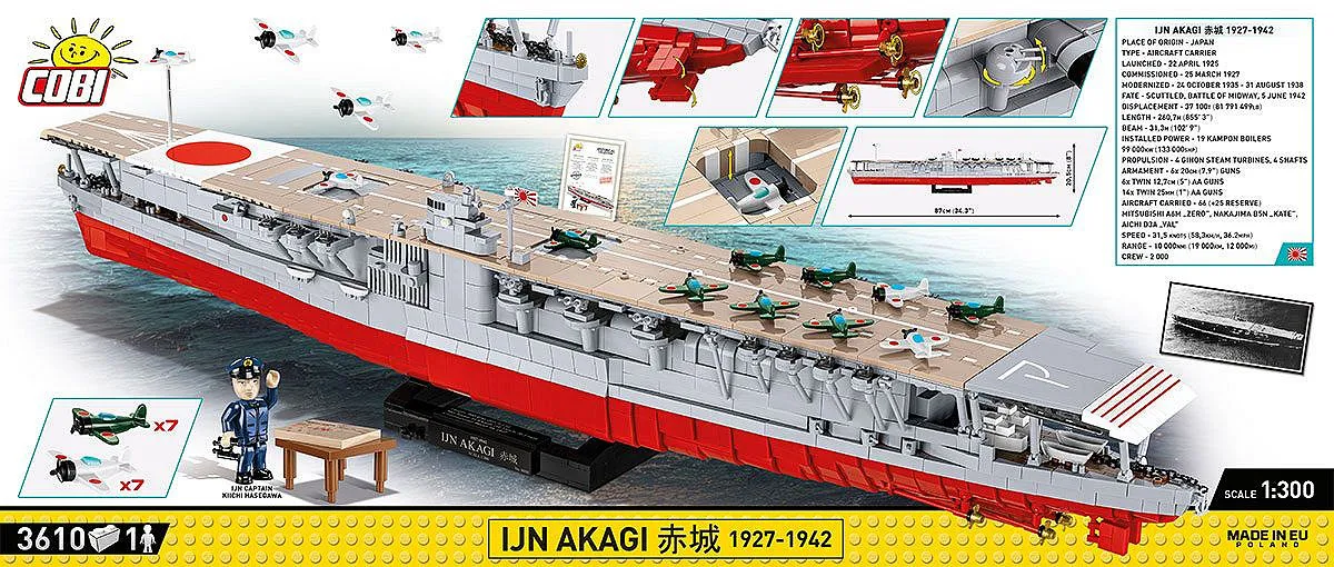 COBI 4850 IJN Akagi 1927-1942 - Limited Edition