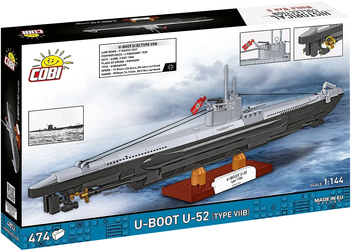 COBI 4852 U-Boot U-52 (Type VIIB)