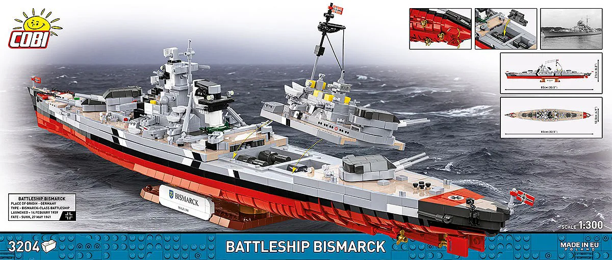 COBI 4860 Schlachtschiff Bismarck
