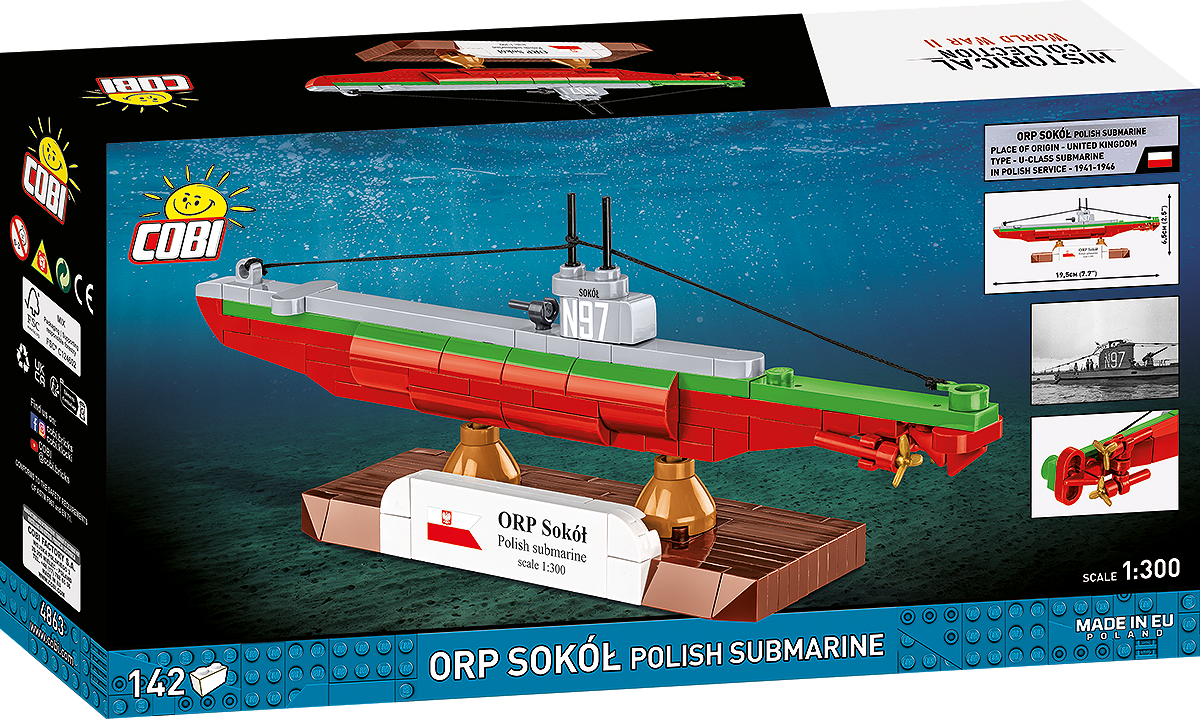 COBI 4863 ORP Sokół Polish Submarine