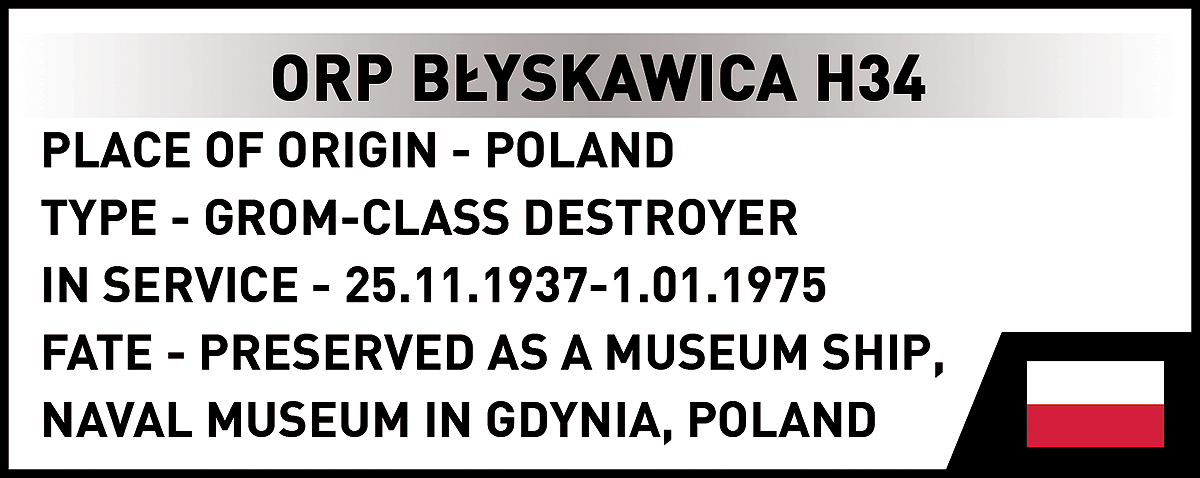 COBI 4865 ORP Błyskawica