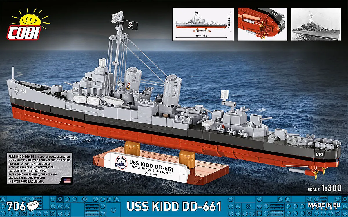 COBI 4866 USS Kidd DD-661