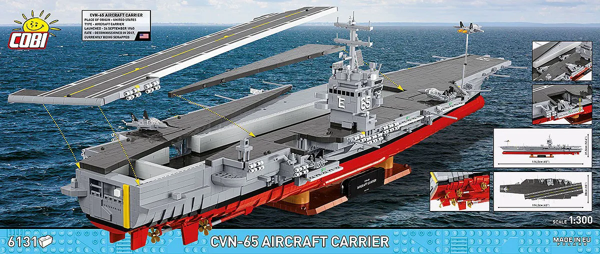 COBI 4869 CVN-65 Aircraft Carrier