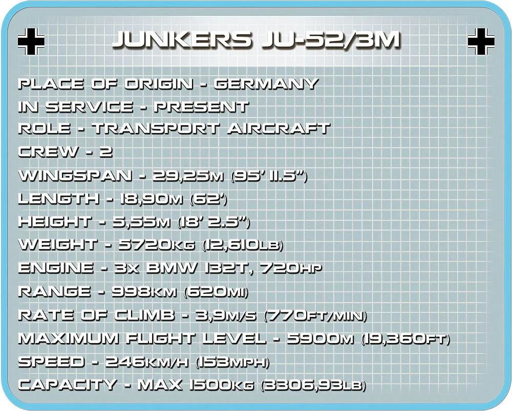 COBI 5710 Junkers Ju52/3m