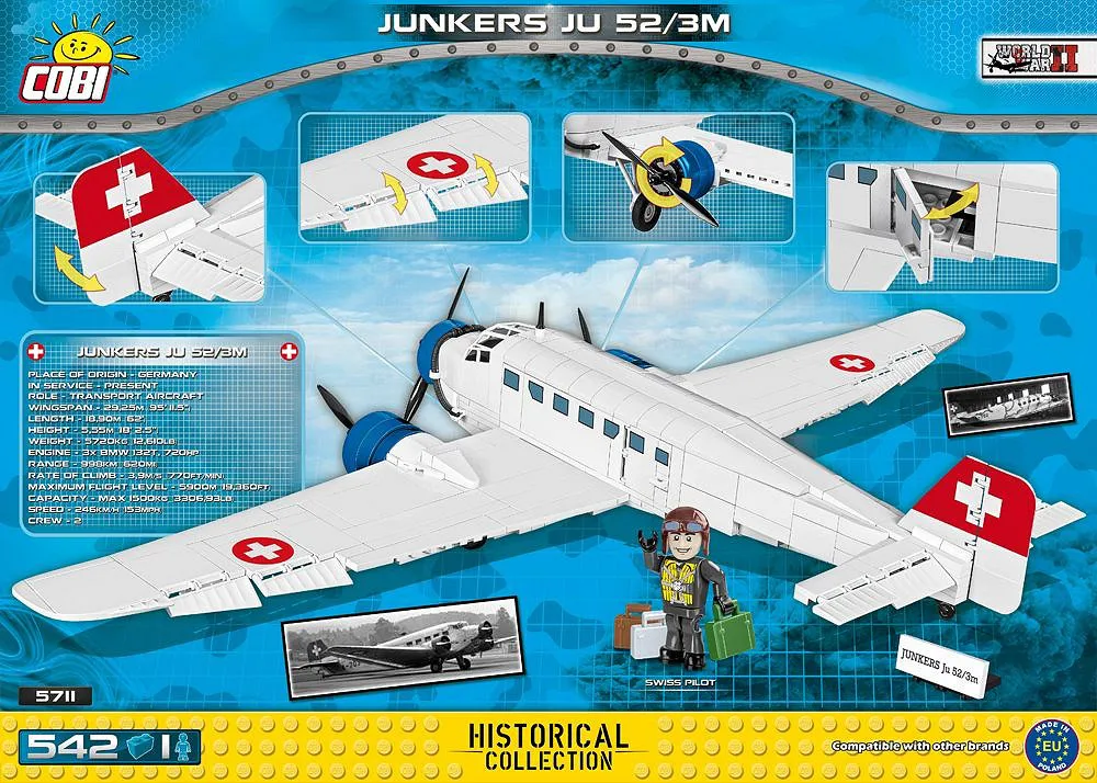 COBI 5711 Junkers Ju52/3m - zivile Version