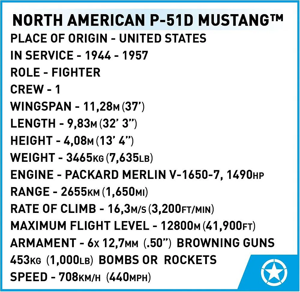 COBI 5719 P-51D Mustang