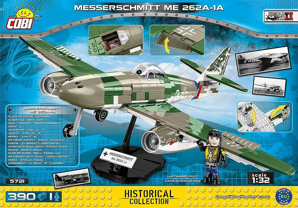 COBI 5721 Messerschmitt Me262 A-1a