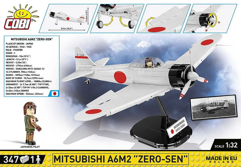COBI 5729 Mitsubishi A6M2 "Zero-Sen